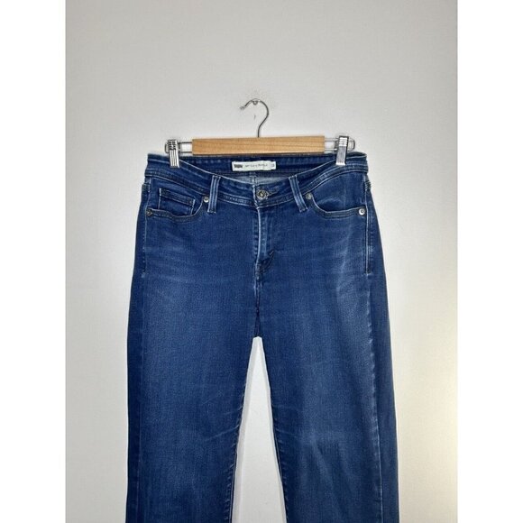 Levis 529 Curvy Bootcut Denim Jeans Women’s Dark Blue Wash Size 10 - Picture 3 of 14